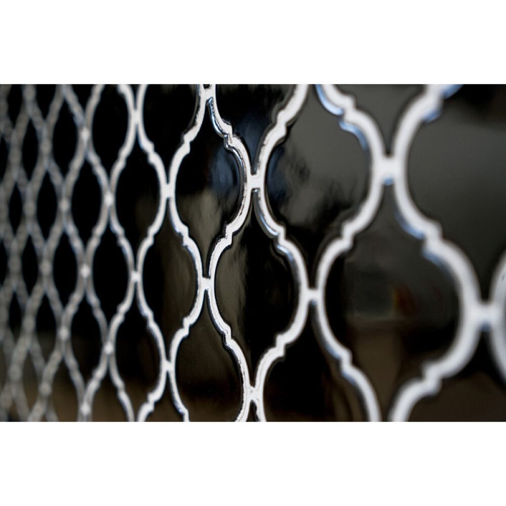 Mosaiik Florentine 29,3 x 24,5 cm Must Läikiv