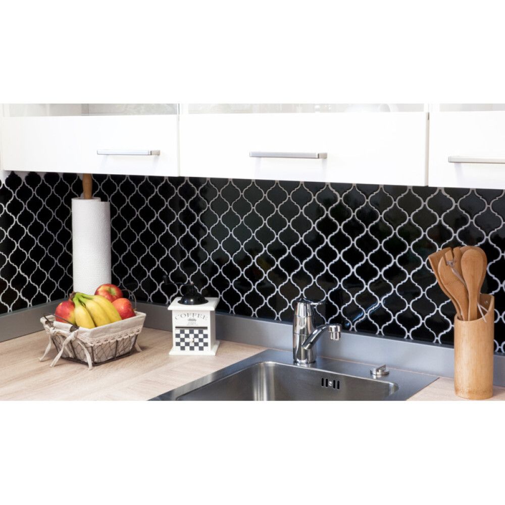 Mosaiik Florentine 29,3 x 24,5 cm Must Läikiv