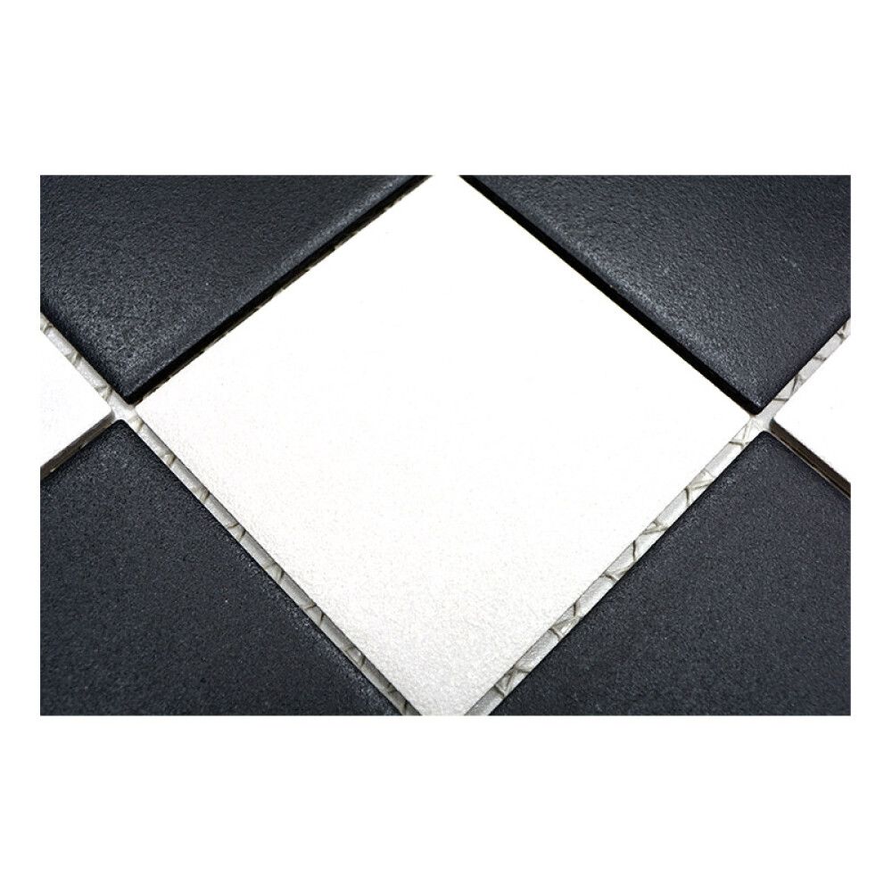 Mosaiik põrandaplaat 9,7 x 9,7 cm Mustvalge