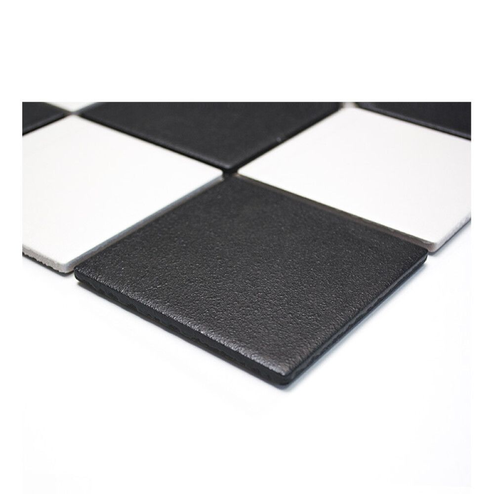 Mosaiik põrandaplaat 9,7 x 9,7 cm Mustvalge