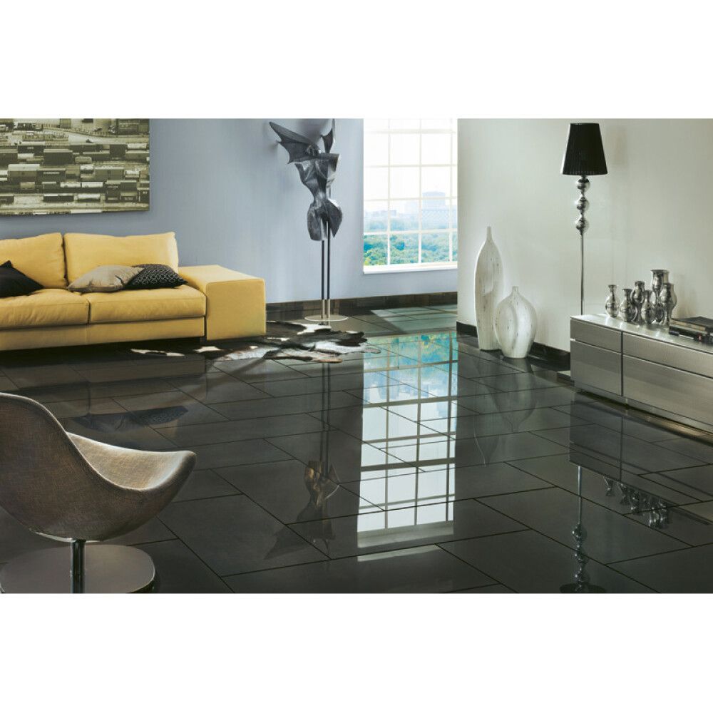 Põrandaplaat RAK Ceramics Futura 30 x 60 cm läikiv must