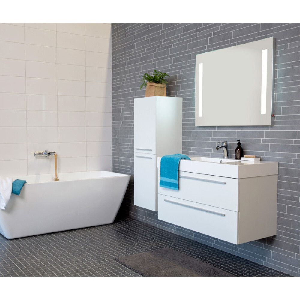 Seinaplaat Concept läikiv valge 20 x 40 cm