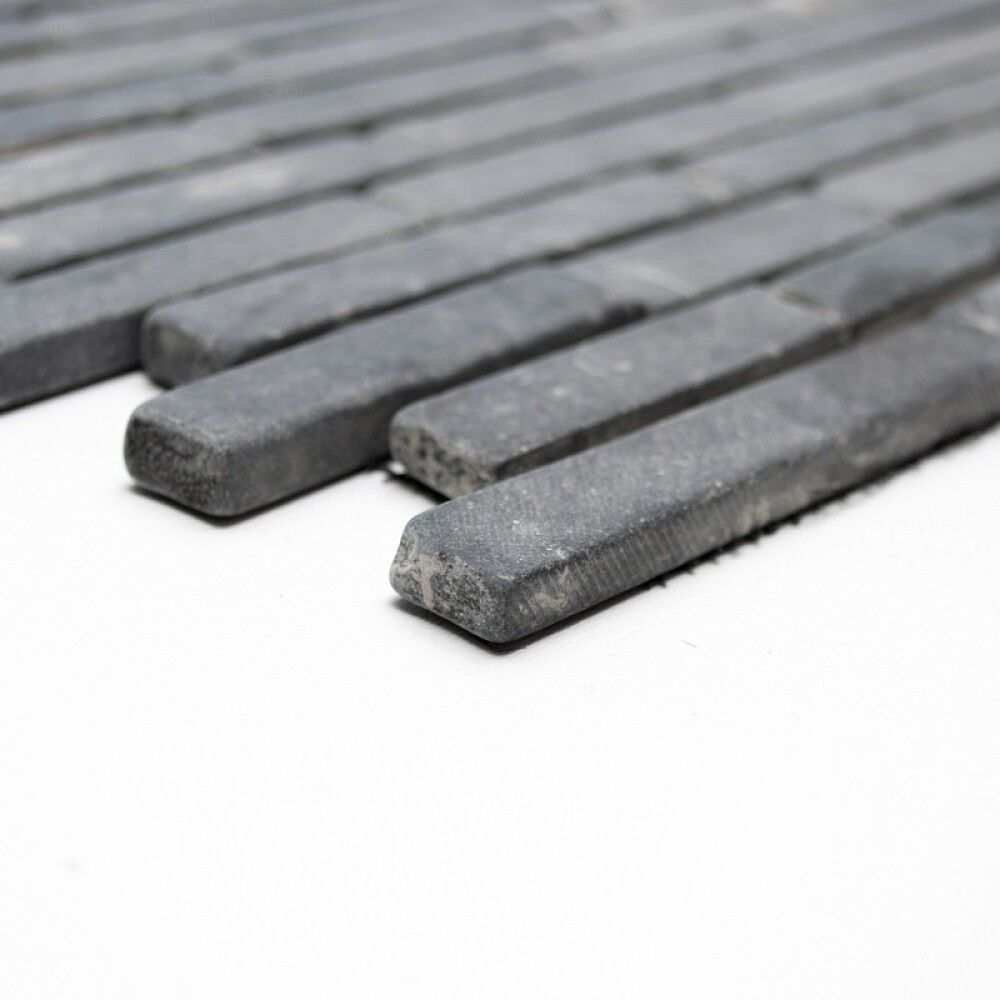 Looduskivimosaiik Brick uni Nero Marquina, hall 30,5 x 30,5 cm