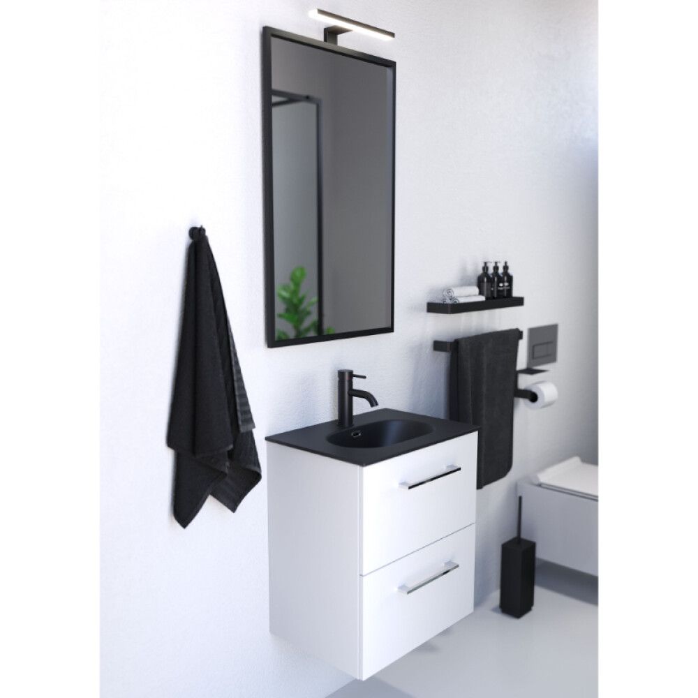 Valamukapp Camargue Svanholm Slim 50 cm matt valge