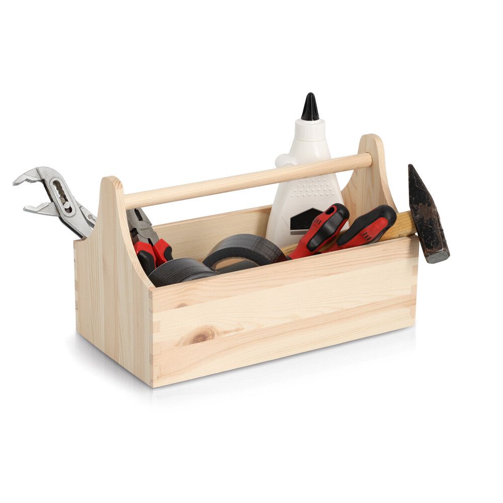 Puidust tööriistakast Zeller mänd 34 x 18 x 20,5 cm