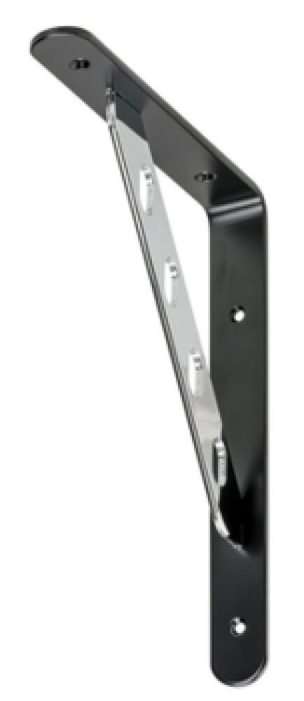 Riiulikandur 250 x 200 x 30 mm must/kroom