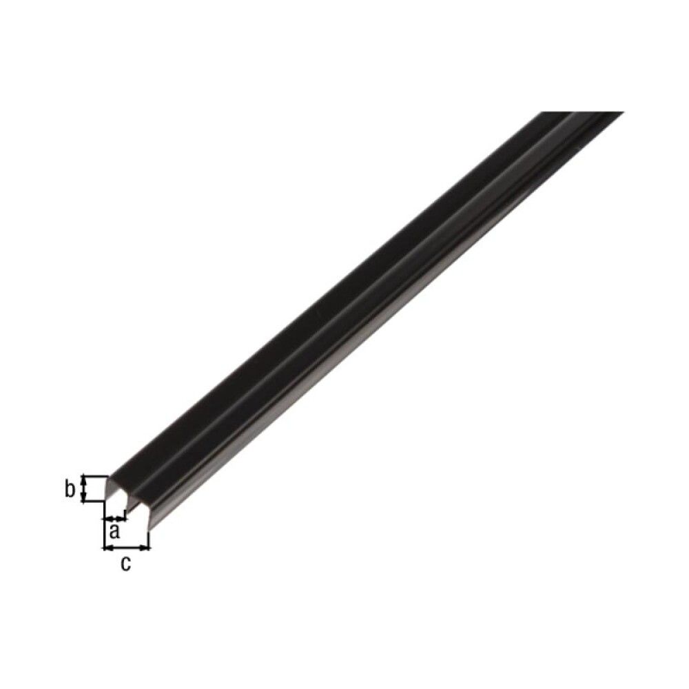 E-profiil plast ülemine 16/6,5 x 10 x 2000 mm, valge