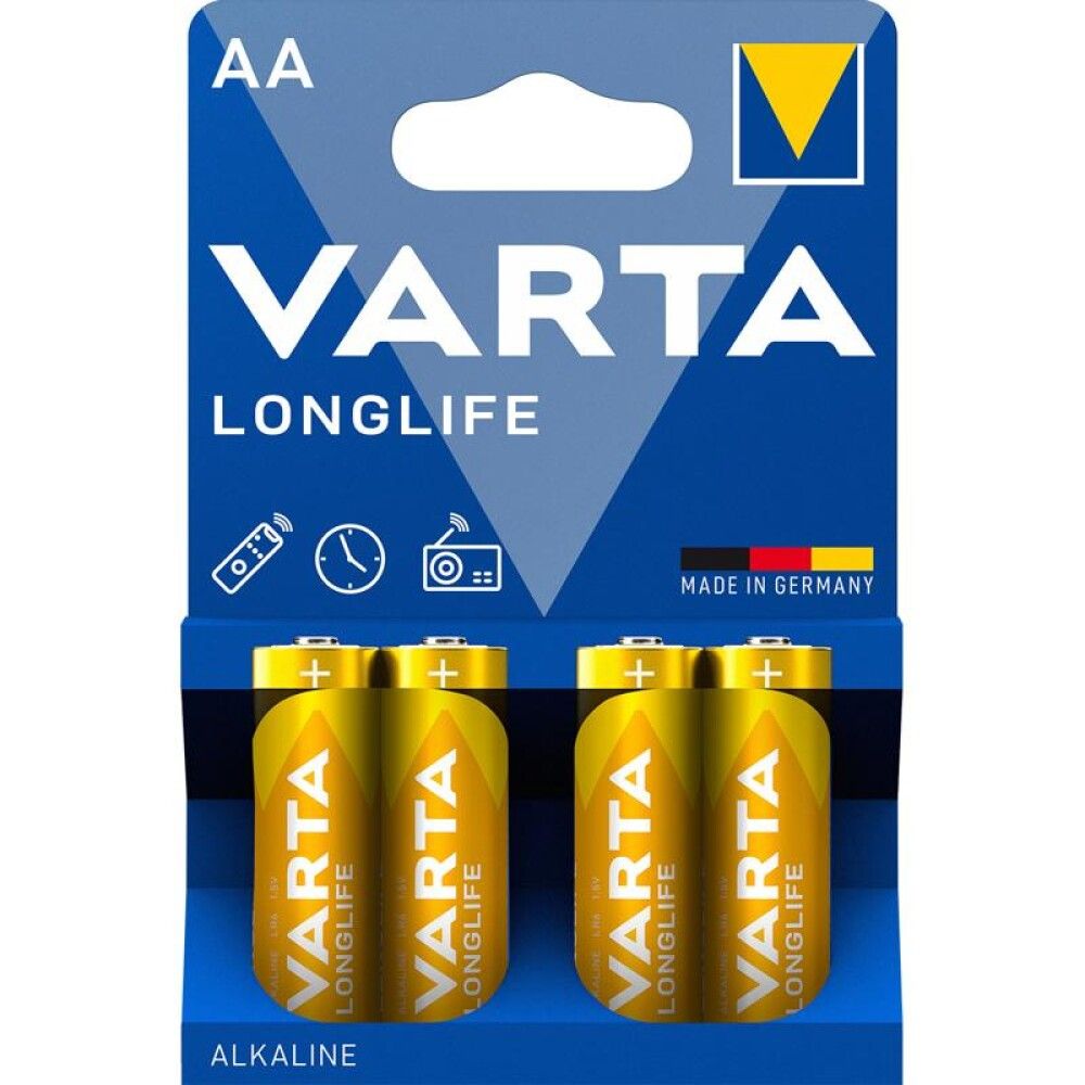 Patareid Varta Longlife 1,5 V AA/LR6, 4 tk