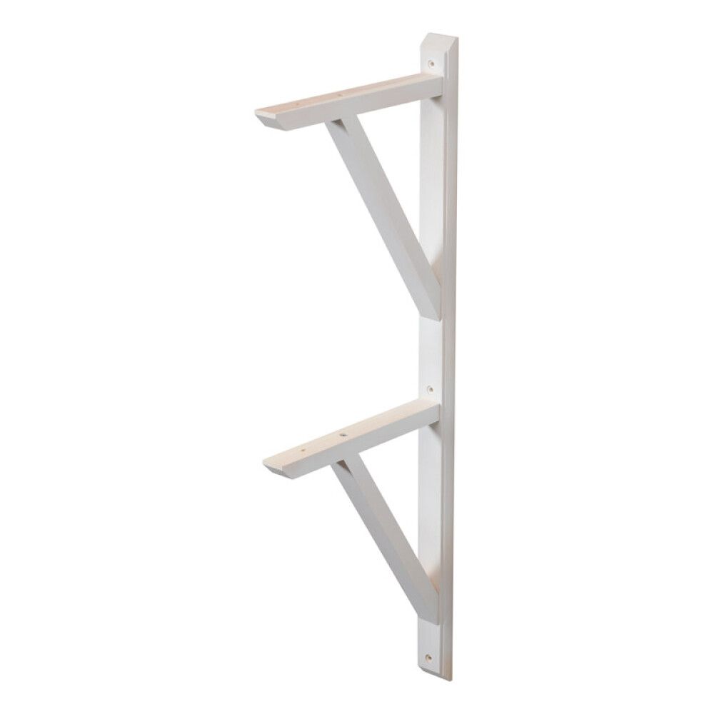 Riiulikandur Lundbergs Twin Carl 250 x 40 x 760 mm valge mänd