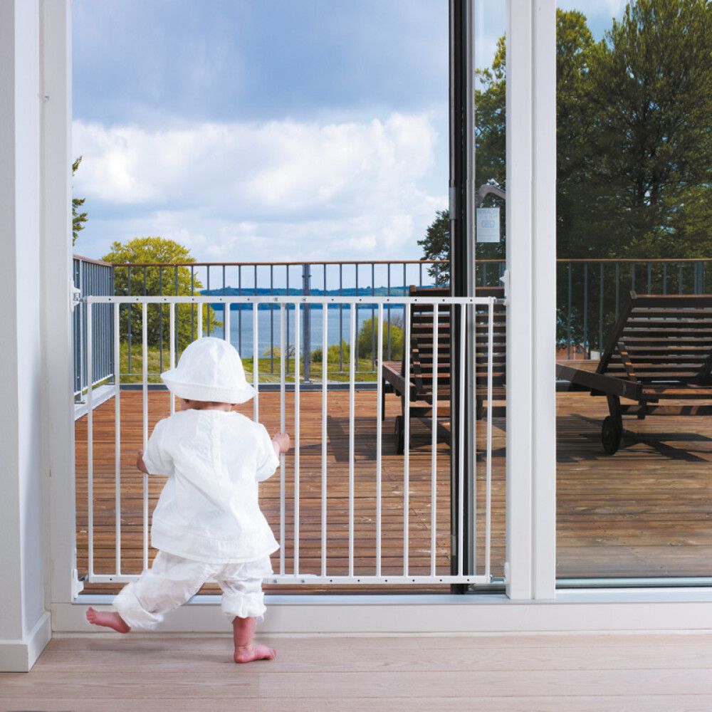 Turvavärav Stadig valge, metallist 625 - 1068 x 720 mm