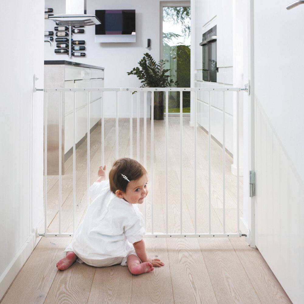 Turvavärav Stadig valge, metallist 625 - 1068 x 720 mm