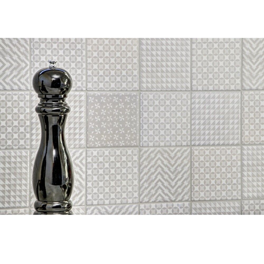 Mosaiik Quadrat Geo valge 30 x 30 cm