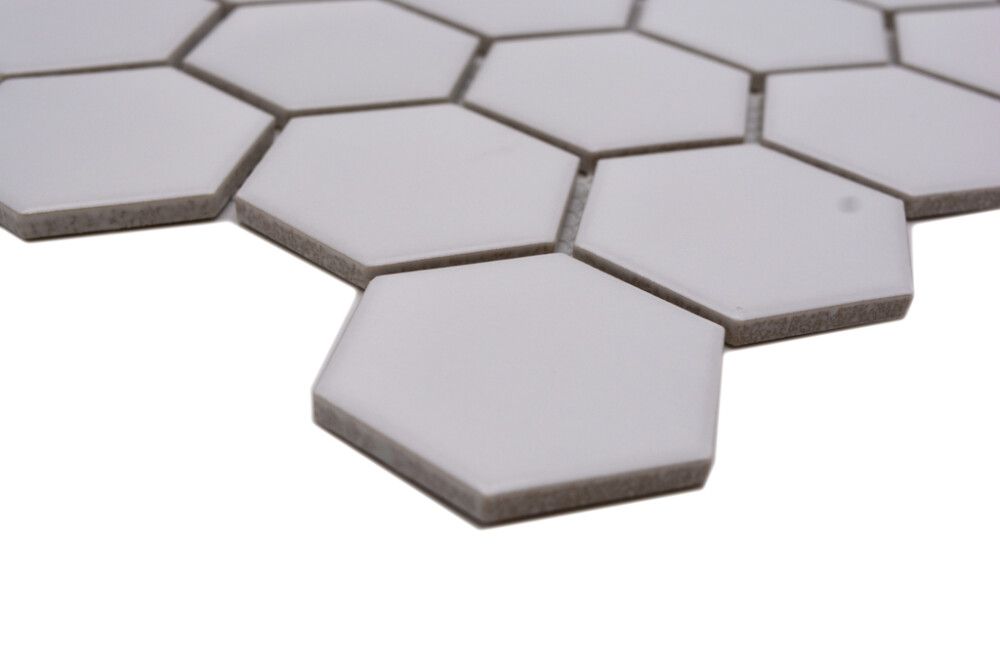 Mosaiik Hexagon valge 32,5 x 28,1 cm Matt