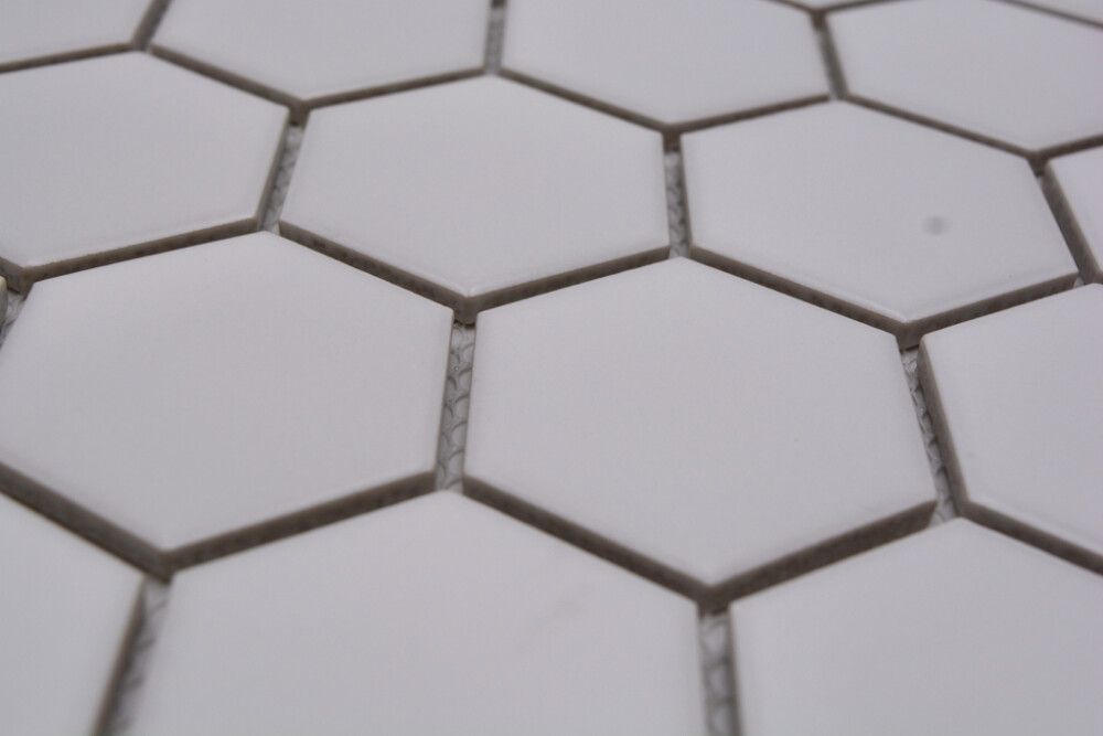 Mosaiik Hexagon valge 32,5 x 28,1 cm Matt
