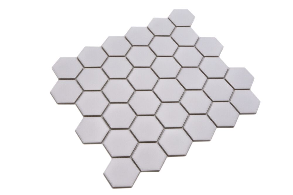 Mosaiik Hexagon valge 32,5 x 28,1 cm Matt