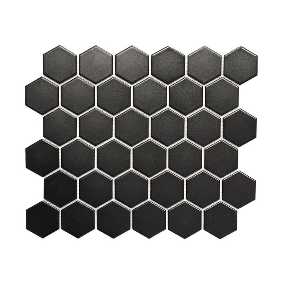 Mosaiik Hexagon must 32,5 x 28,1 cm Matt