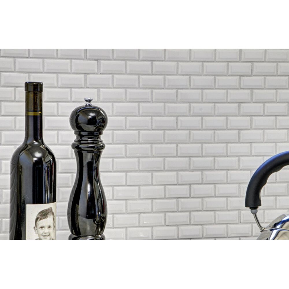 Mosaiik Brick Bond Diamond 30 x 30 cm Valge