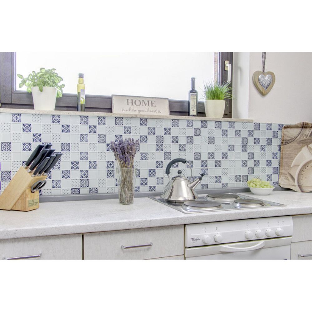 Klaasmosaiik Crystal Optik valge 30 x 30 cm