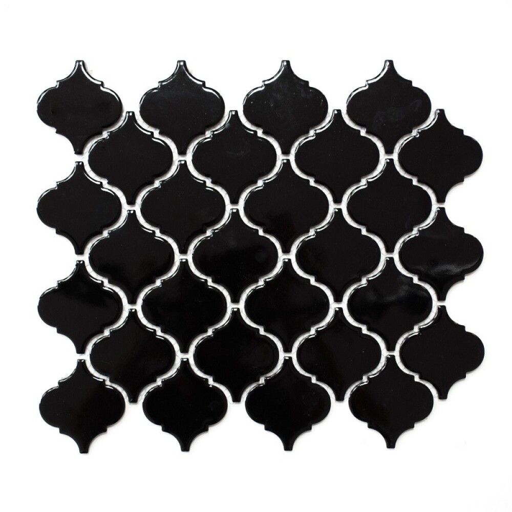 Mosaiik Florentine 29,3 x 24,5 cm Must Läikiv