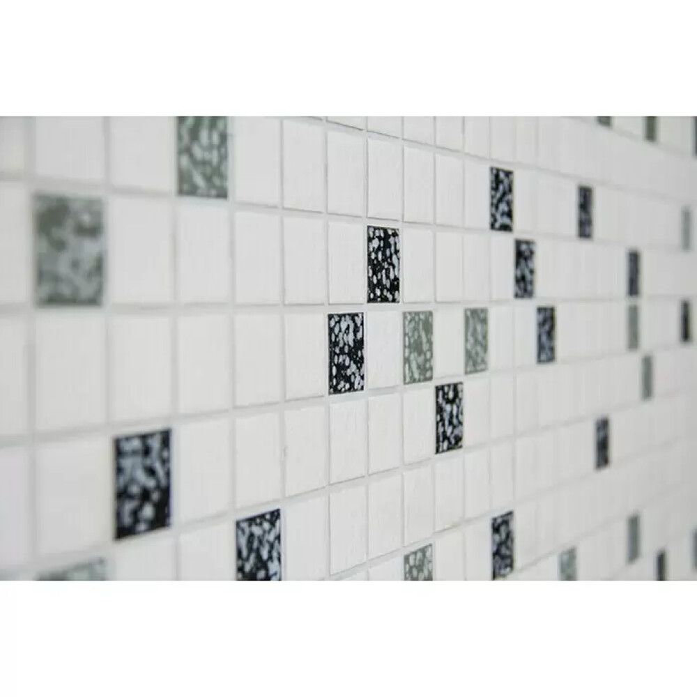 Mosaiikplaat Quadrat Mix TD 180 N valge/must 30,5 x 30,5 cm