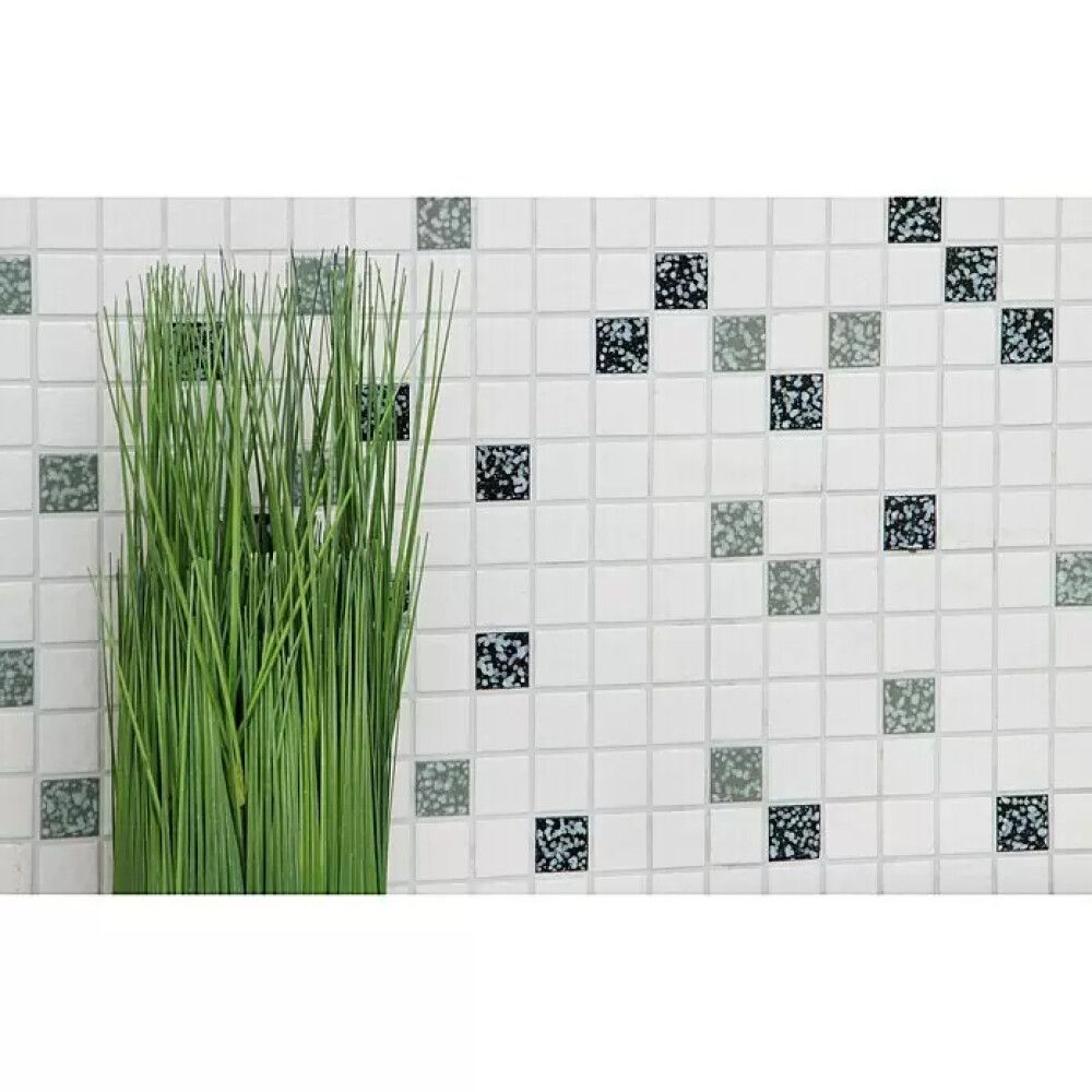 Mosaiikplaat Quadrat Mix TD 180 N valge/must 30,5 x 30,5 cm