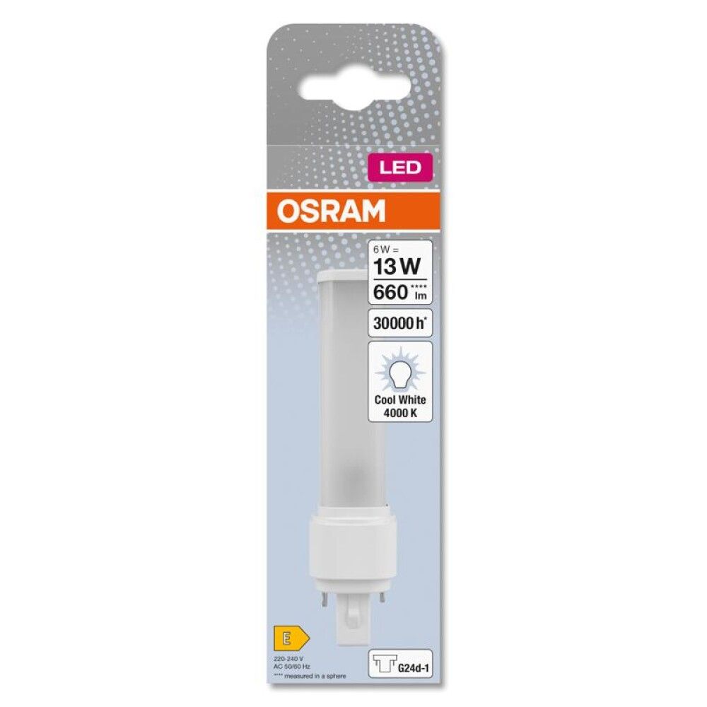 LED-lamp Osram Dulux D EM & AC Mains 6 W/4000 K