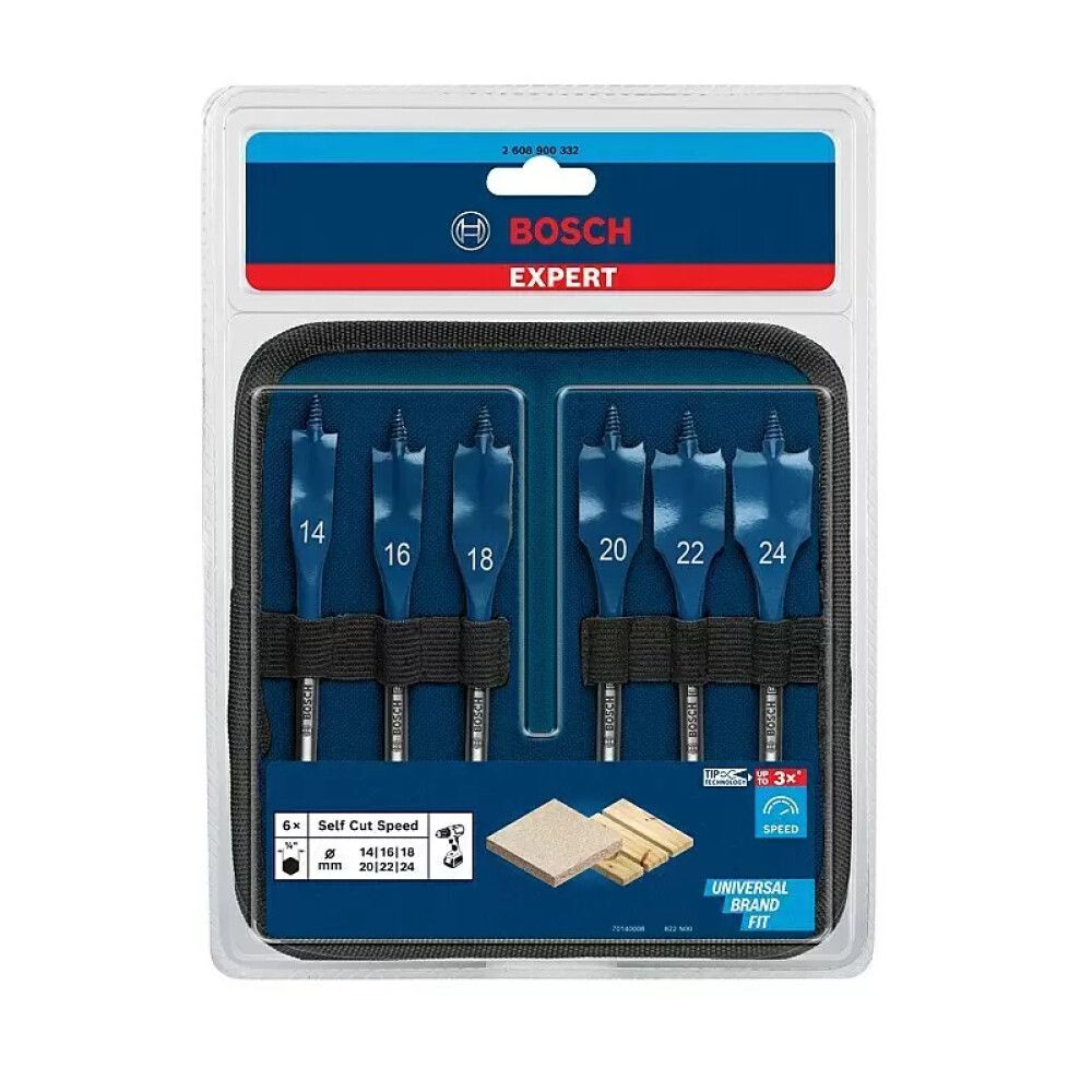 Lapikfreespuuride komplekt Bosch Expert Self cut speed 14-24 mm 6 tk