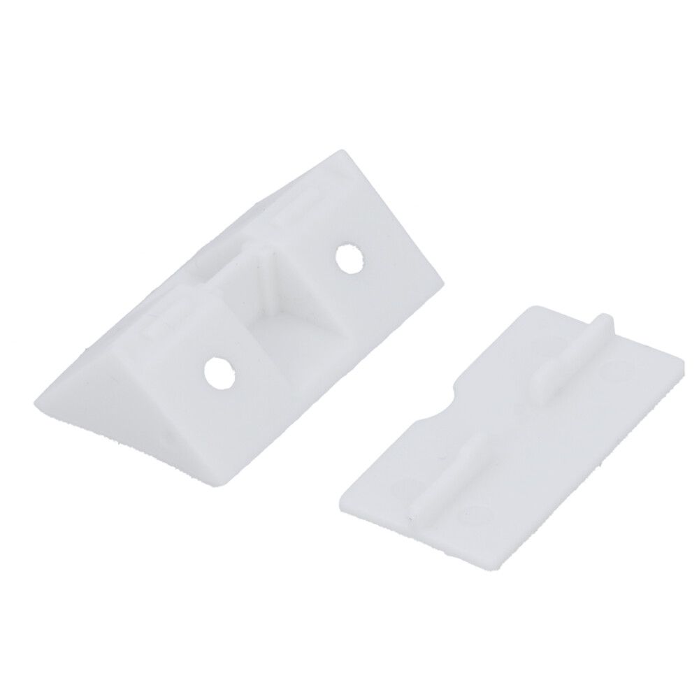 Nurgakinnitus Suki valge plast 21 x 44 x 21 mm