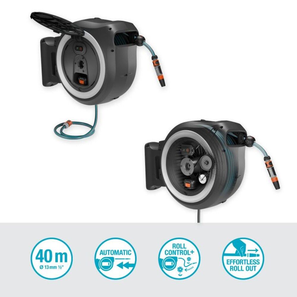 Voolikupool Gardena Powerroll XXL 40 m komplekt, valge