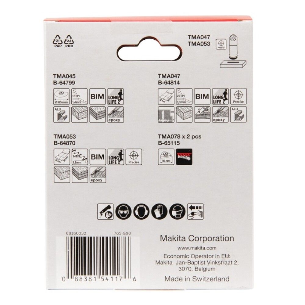 Tarvikute komplekt Makita Multitool B-67511 5-osaline