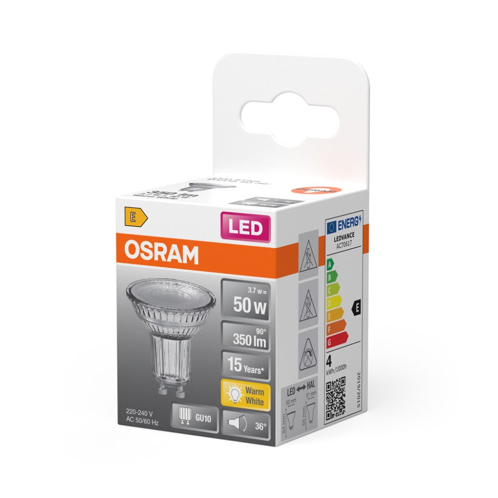 LED-lamp Osram Star PAR16 GU10 3,7 W 350 lm 2700 K 36° 1 tk/pakk