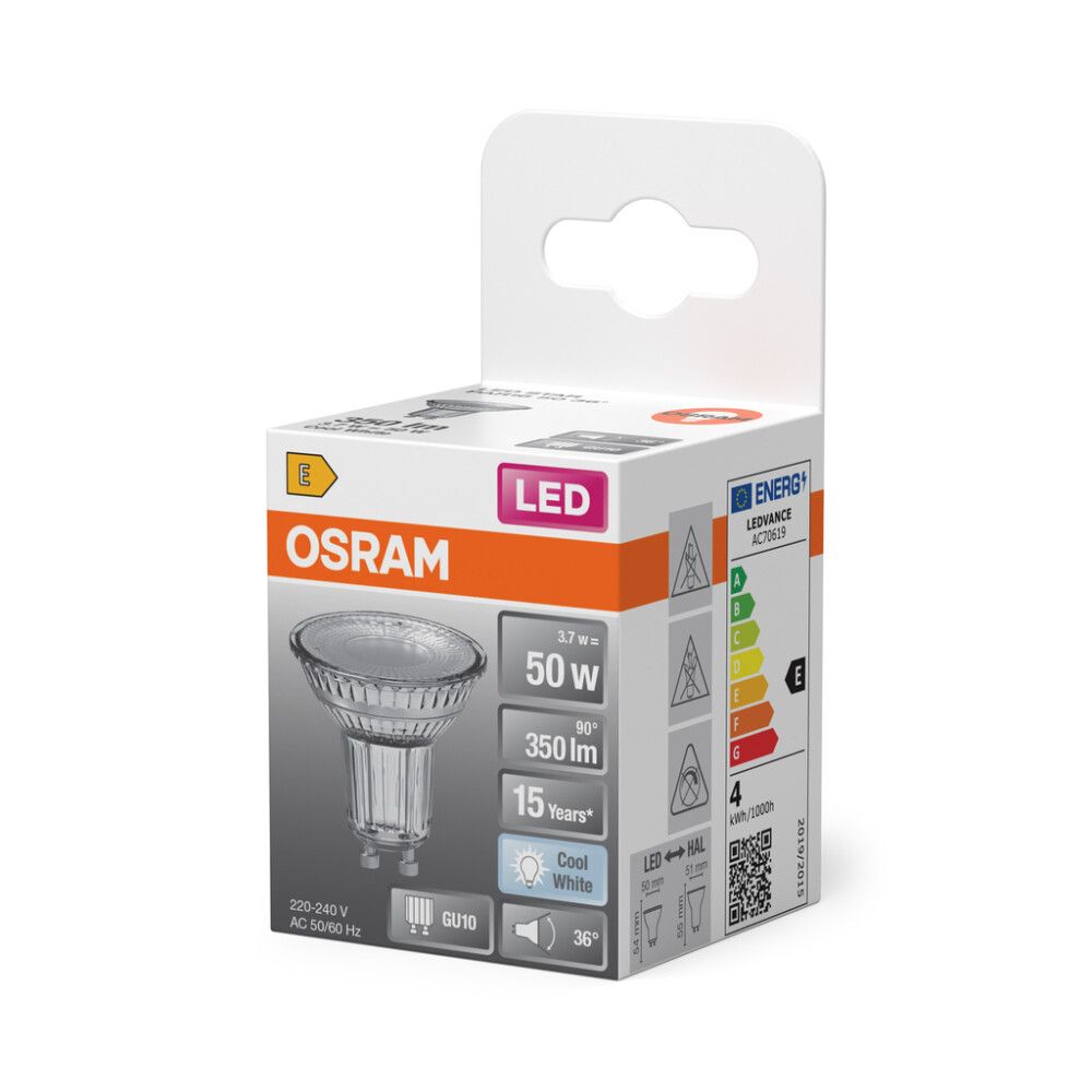 LED-lamp Osram Star PAR16 GU10 3,7 W 350 lm 4000 K 36° 1 tk/pk