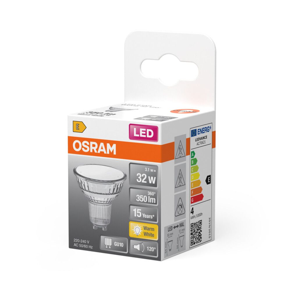LED-lamp  Osram Star PAR16 GU10 3,1 W 350 lm 2700 K 120° 1 tk/pk