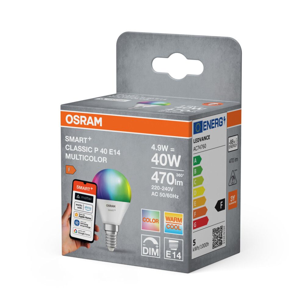LED-lamp Osram SMART+ MATTER RGBW 47 E14 4,9W 2700K