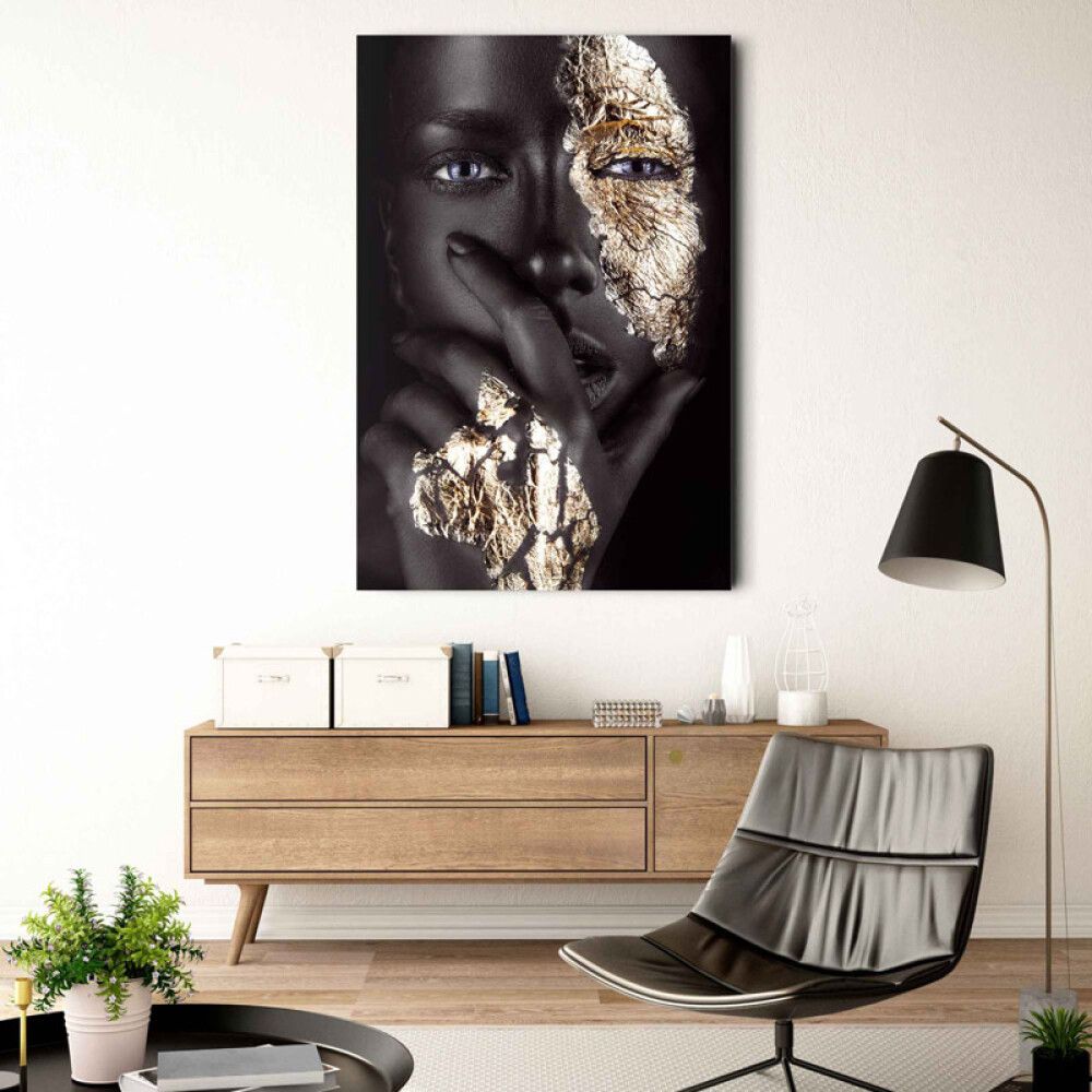 Sisustuspilt Reinders Black Gold Face 78 x 116 cm