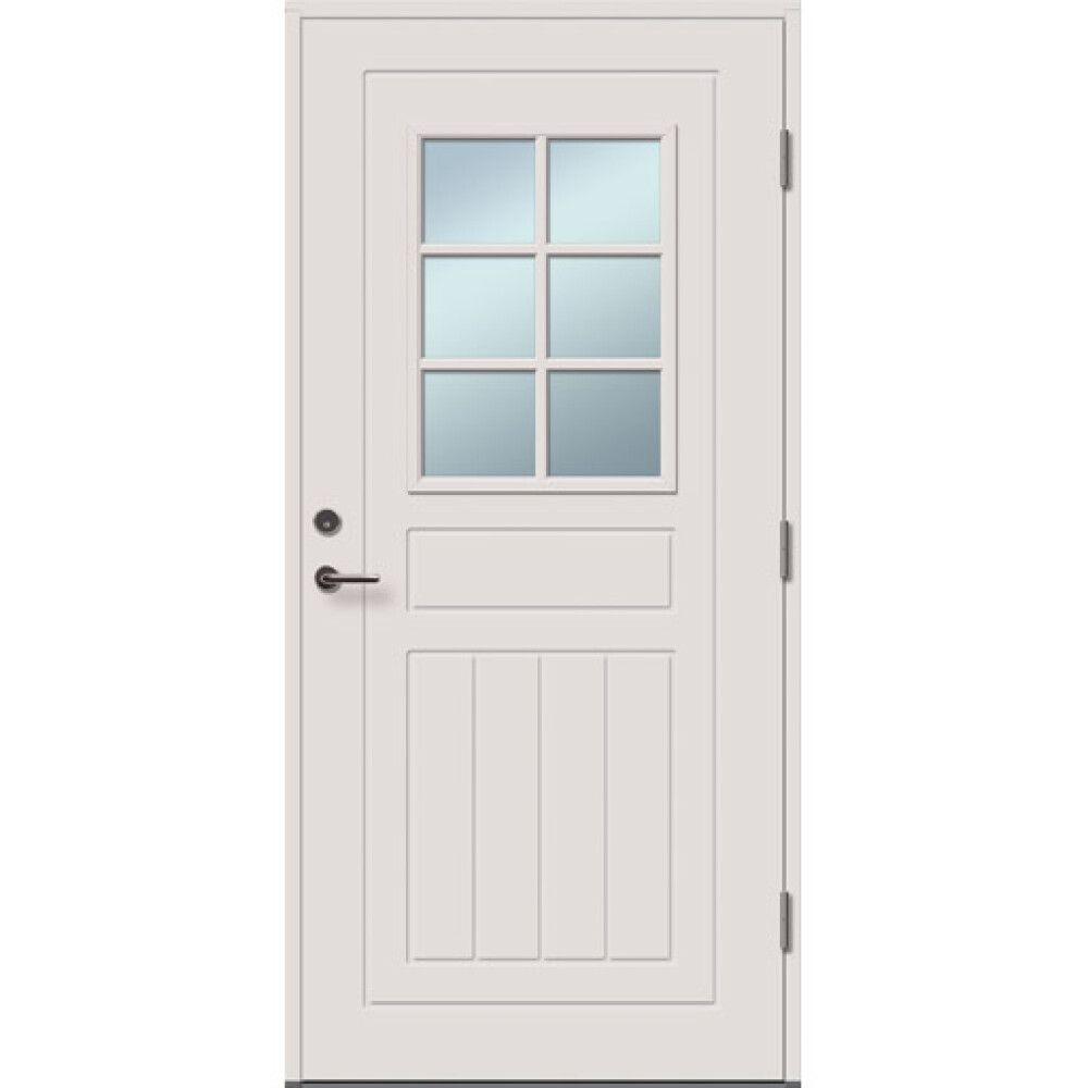 Välisuks Lund M10 x 21, valge parem