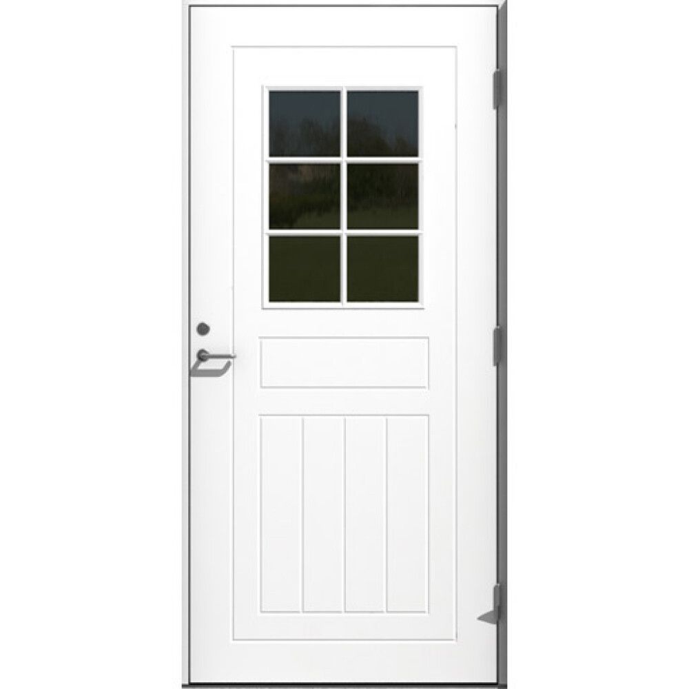 Välisuks Lund M10 x 21, valge parem