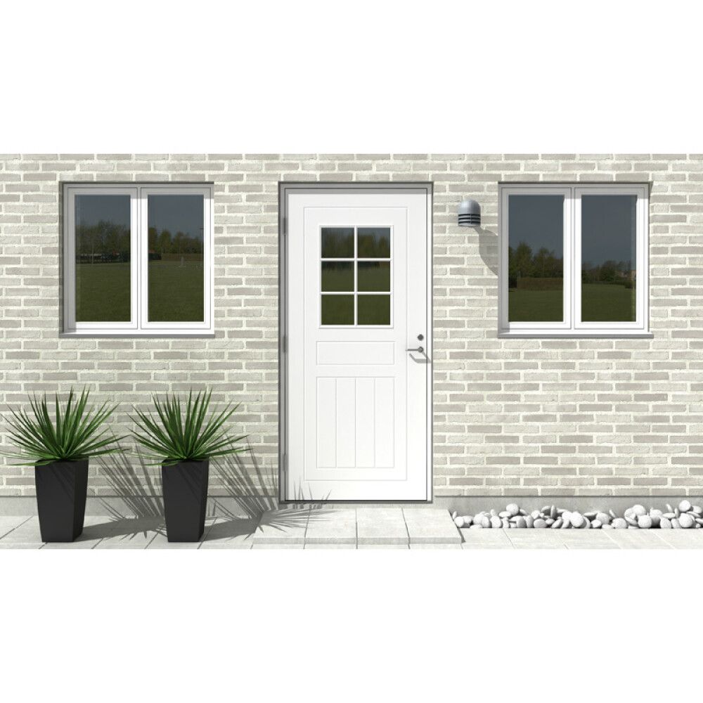 Välisuks Lund M10 x 21, valge parem