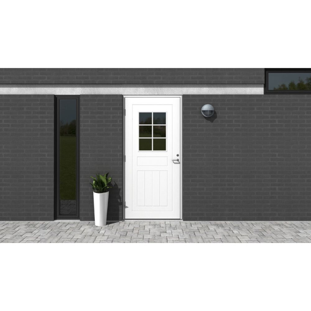 Välisuks Lund M10 x 21, valge parem