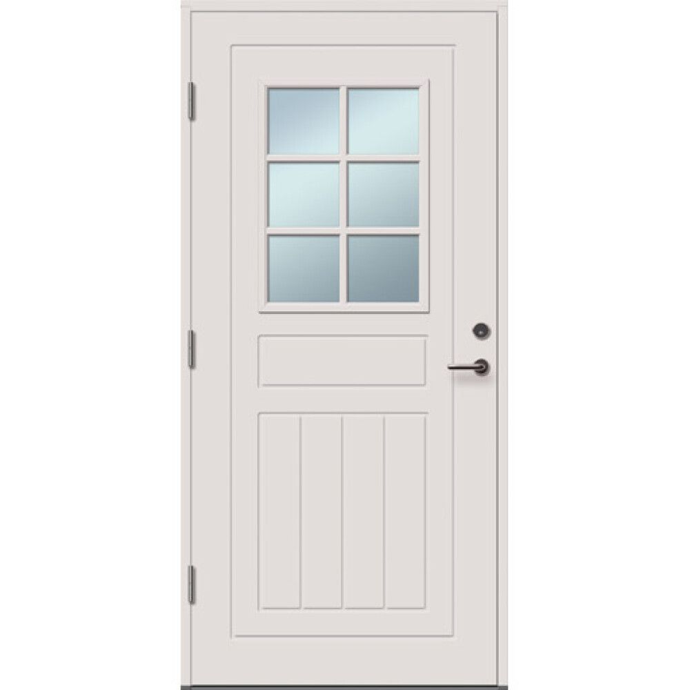 Välisuks Lund M10 x 21, valge vasak