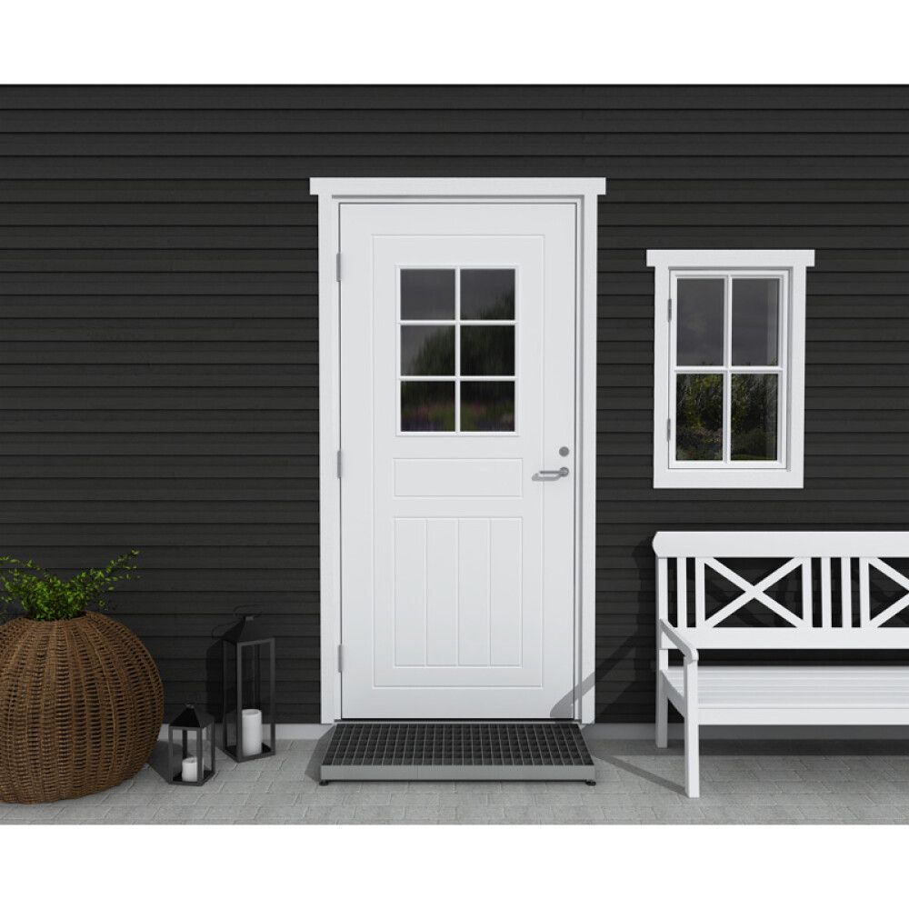 Välisuks Lund M10 x 21, valge vasak