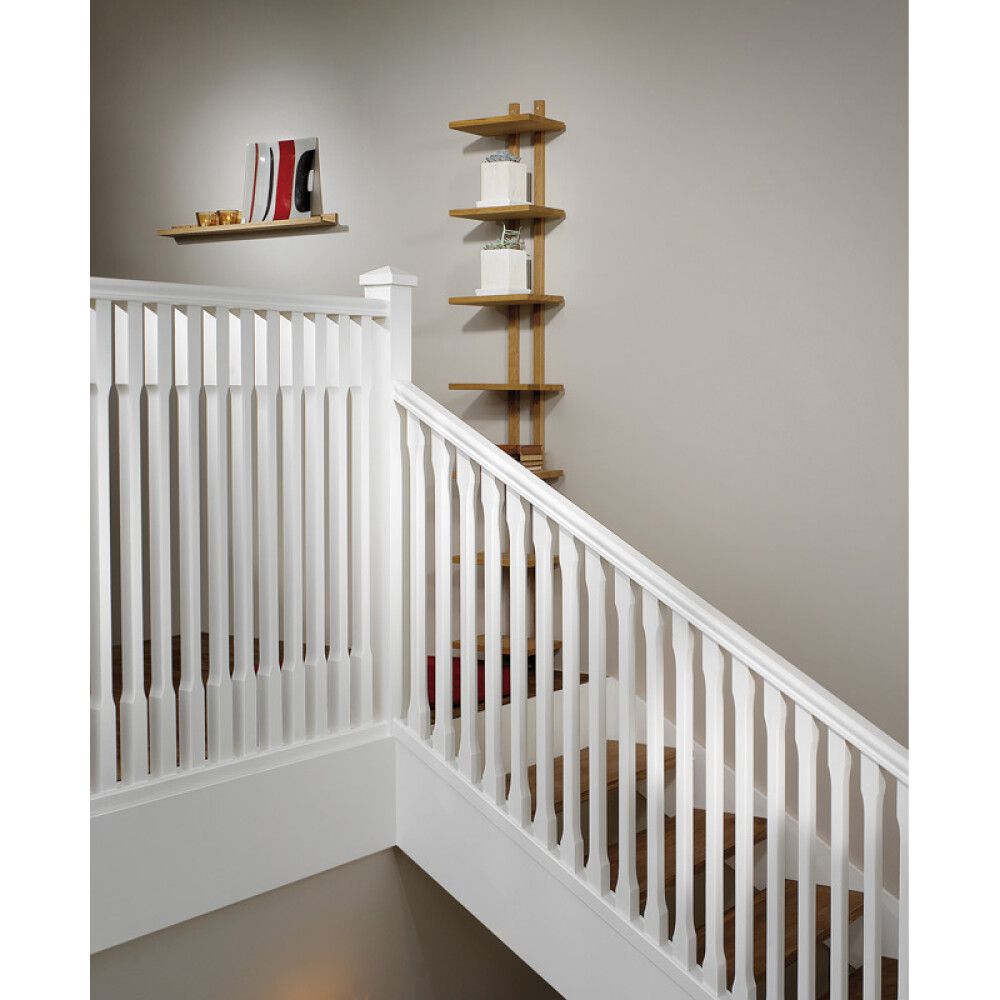 Trepipiirde otsapost Lundbergs Helsinki valge 86 x 86 x 1150 mm