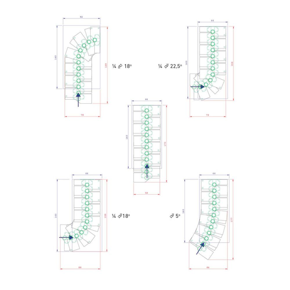 Trepikomplekt Graz, 12 astet