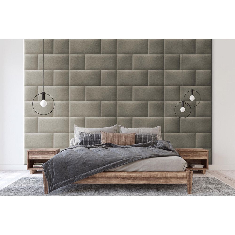 Polsterdatud seinapaneel Fllow Inari 26 Taupe 30 x 60 cm