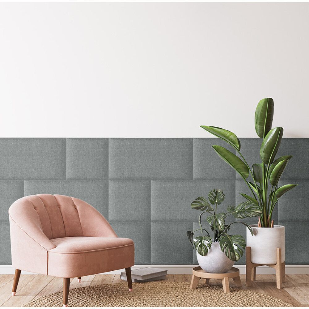 Polsterdatud seinapaneel Fllow Inari 91 Grey 30 x 30 cm