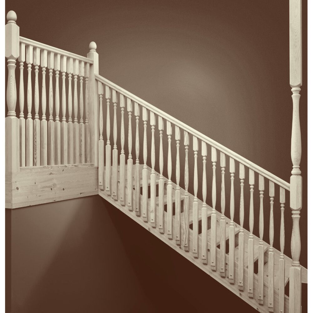 Trepipiirde otsapost Oslo, sirge 86 x 86 x 1200 mm