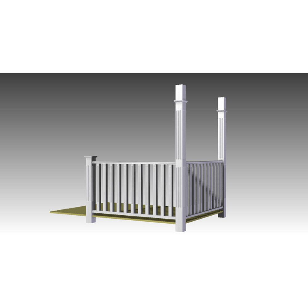 Piirde alajooks, käsipuu 45 x 95 x 2400 mm