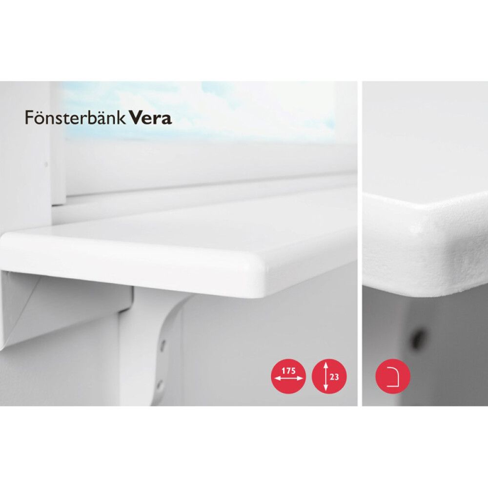 Aknalaud Lundbergs Vera valge 1200 mm