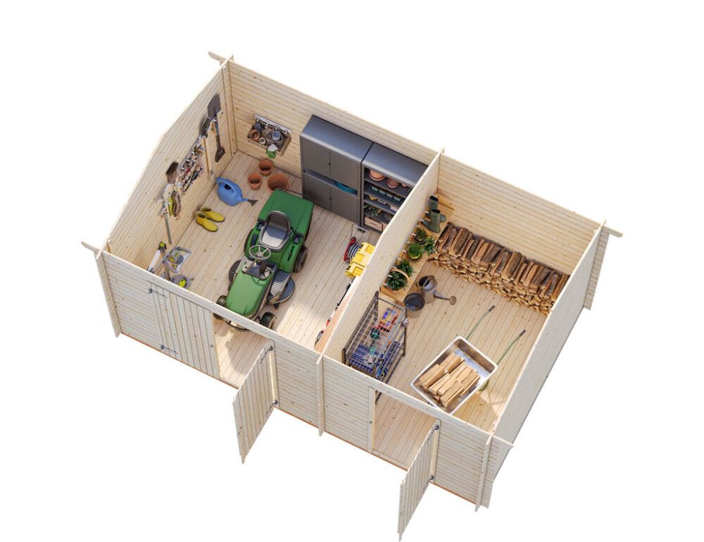 Kaheosaline aiakuur Palmako Jari 14,5 m²