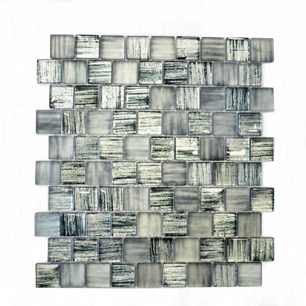 Klaasmosaiik Quadrat must 28,6 x 31,8 cm